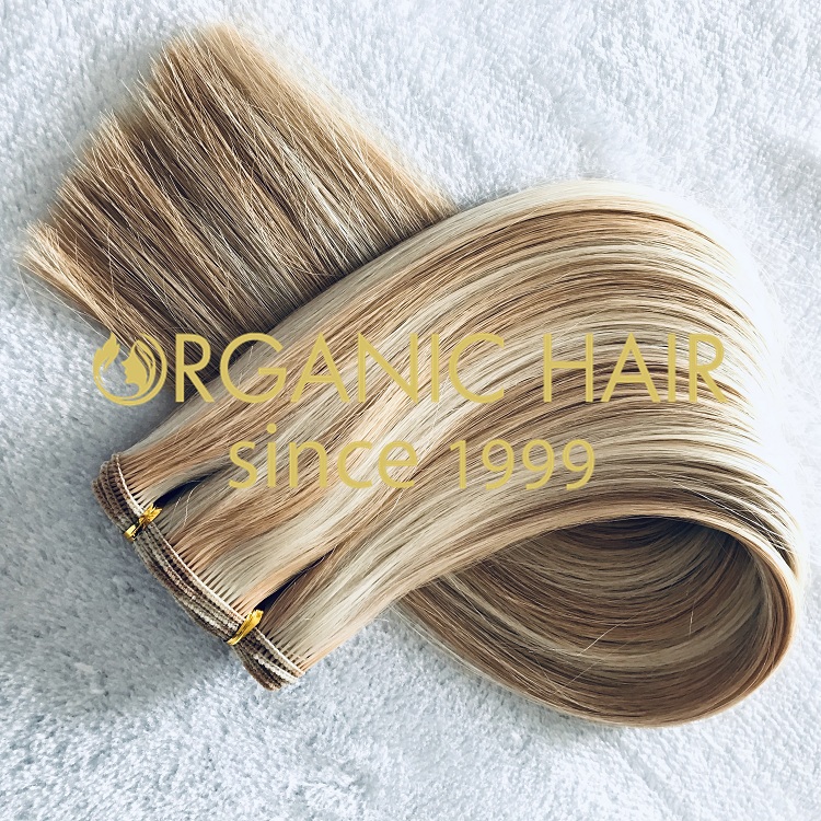 High quality full cuticle 100% human hand tied weft extension on sale I13